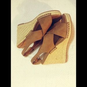 Light Brown Suede Casual Wedge